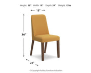 Lyncott Dining Table and 4 Chairs in Mustard/Brown - Lara FurnitureDining Room Set