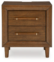 Lyncott King Upholstered Bed with Dresser and 2 Nightstands in Brown from Ashley - Lara Furniture