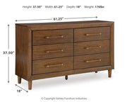 Lyncott King Upholstered Bed with Dresser and 2 Nightstands in Brown from Ashley - Lara Furniture