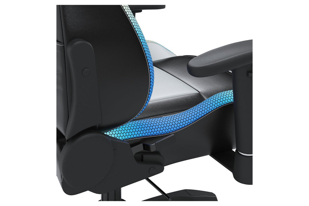 Lynxtyn Black/Gray Home Office Desk Chair - Gate FurnitureGaming Chair