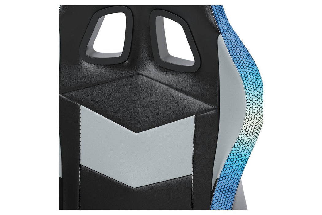 Lynxtyn Black/Gray Home Office Desk Chair - Gate FurnitureGaming Chair