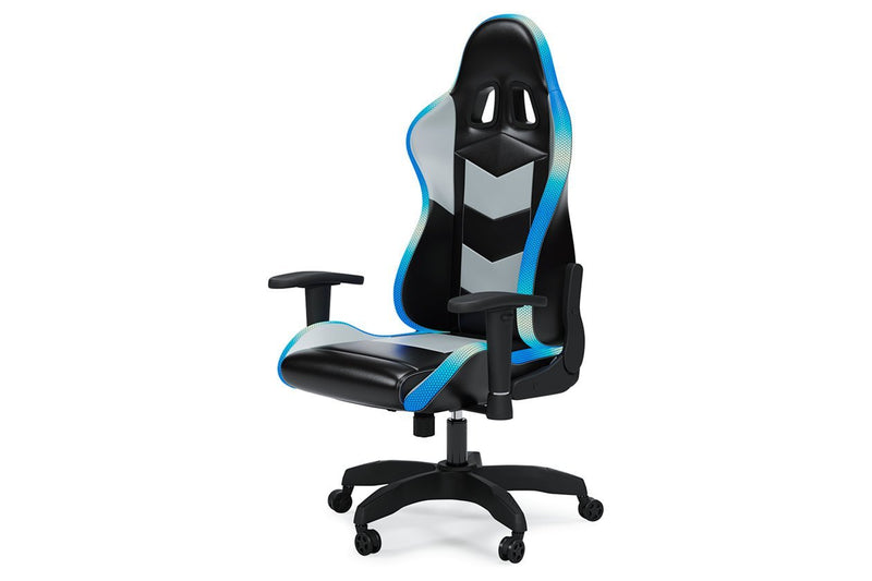 Lynxtyn Black/Gray Home Office Desk Chair - Gate FurnitureGaming Chair