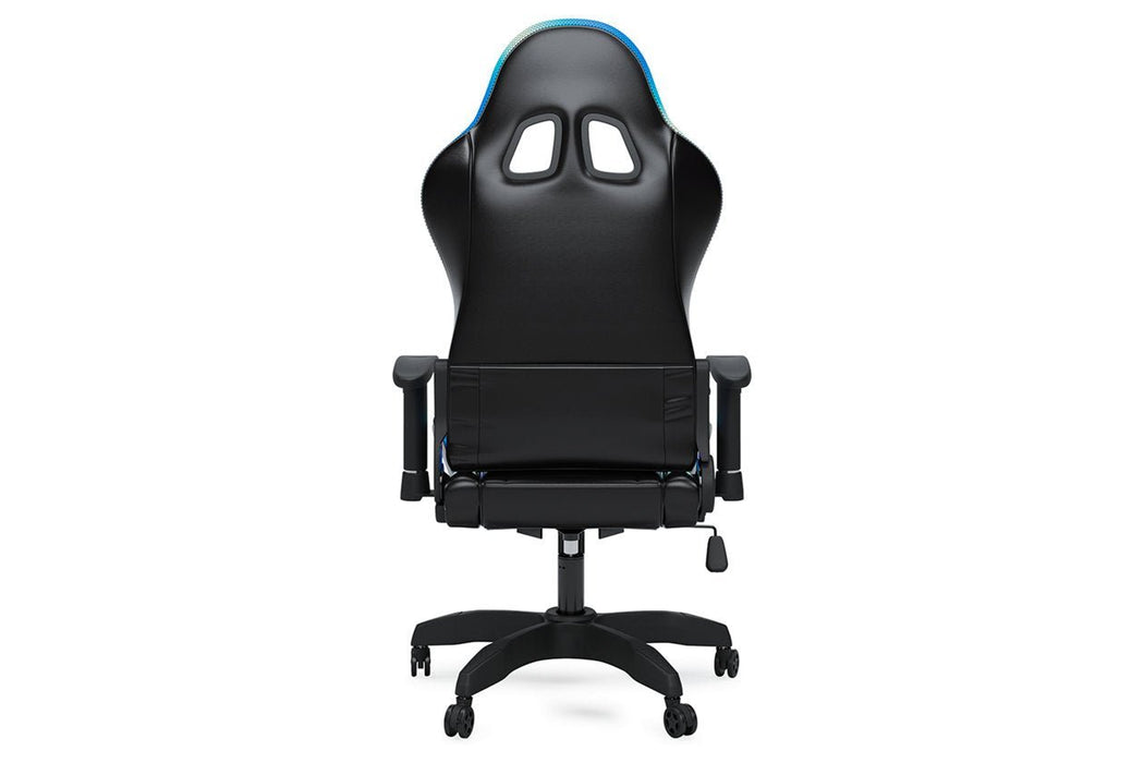 Lynxtyn Black/Gray Home Office Desk Chair - Gate FurnitureGaming Chair