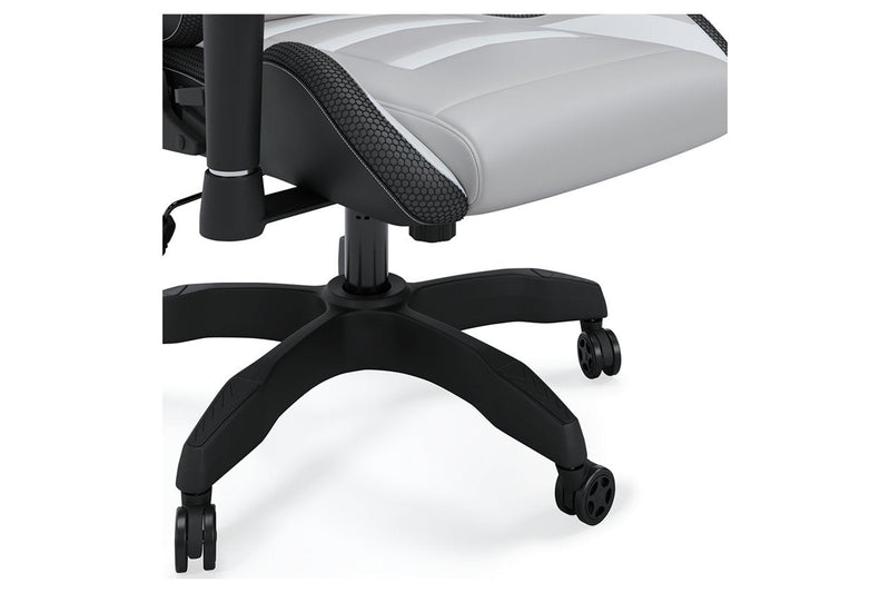 Lynxtyn White/Gray Home Office Desk Chair - Gate FurnitureGaming Chair