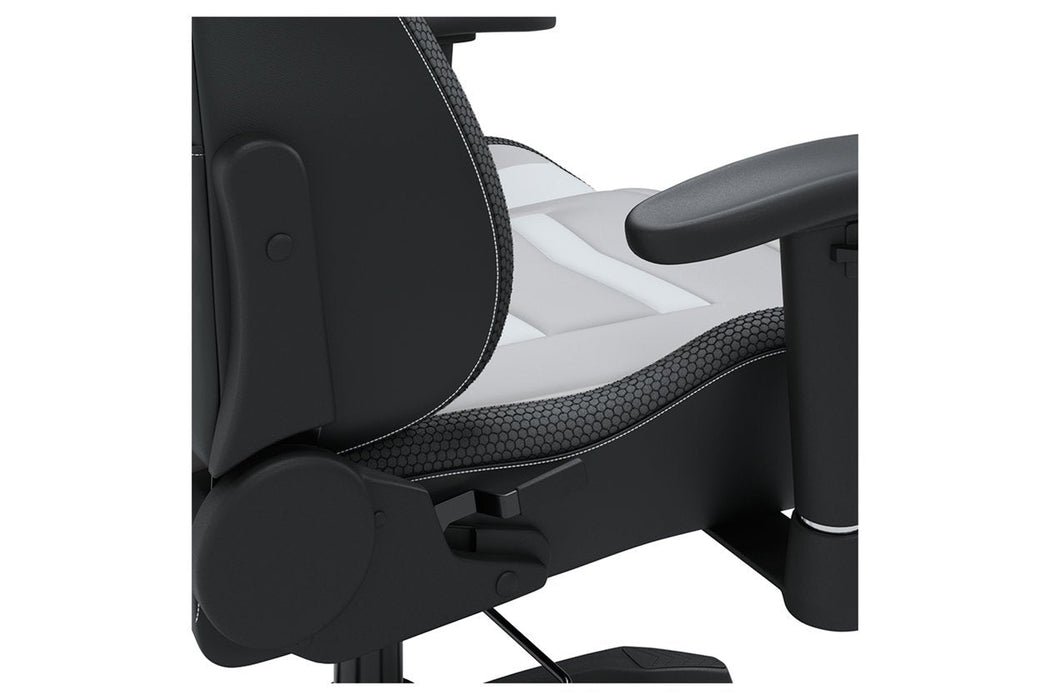 Lynxtyn White/Gray Home Office Desk Chair - Gate FurnitureGaming Chair