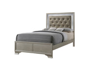 Lyssa Champagne LED Upholstered Panel Youth Bedroom Set - Lara FurnitureYouth Bedroom Set