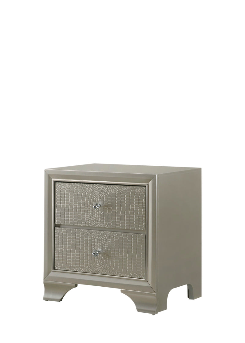 Lyssa Champagne LED Upholstered Panel Youth Bedroom Set - Lara FurnitureYouth Bedroom Set