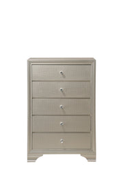 Lyssa Champagne LED Upholstered Panel Youth Bedroom Set - Lara FurnitureYouth Bedroom Set