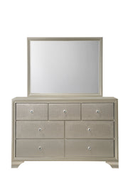 Lyssa Champagne LED Upholstered Panel Youth Bedroom Set - Lara FurnitureYouth Bedroom Set
