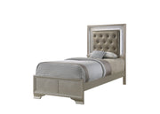 Lyssa Champagne LED Upholstered Panel Youth Bedroom Set - Lara FurnitureYouth Bedroom Set