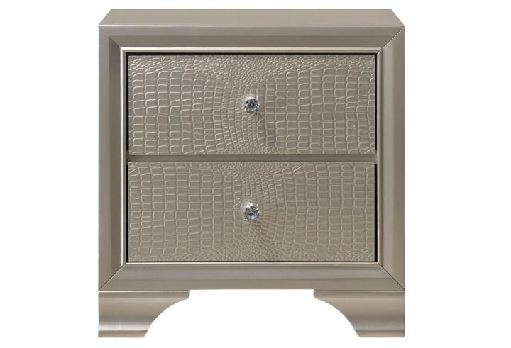 Lyssa Champagne Nightstand - Lara FurnitureNightstand