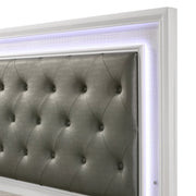 Lyssa Frost King LED Panel Bed - Lara FurnitureKing Bed