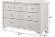 Lyssa Frost LED Panel  Bedroom Set - Lara Furniture