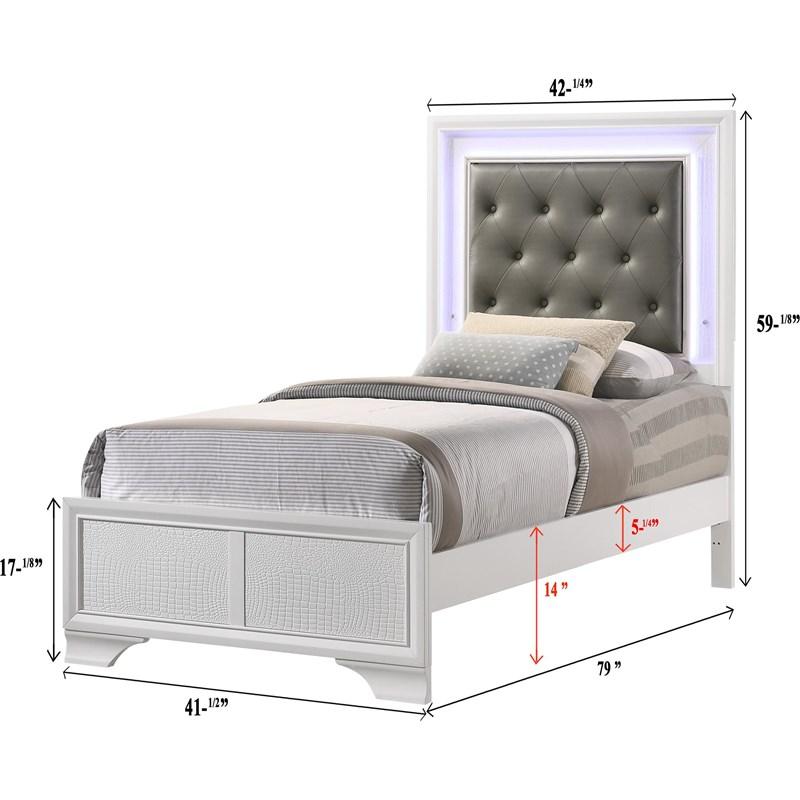 Lyssa Frost LED Panel Youth Bedroom Set - Lara FurnitureYouth Bedroom Set