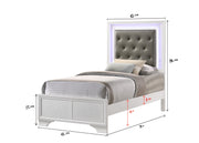 Lyssa Frost LED Upholstered Panel Youth Bedroom Set - Lara FurnitureYouth Bedroom Set