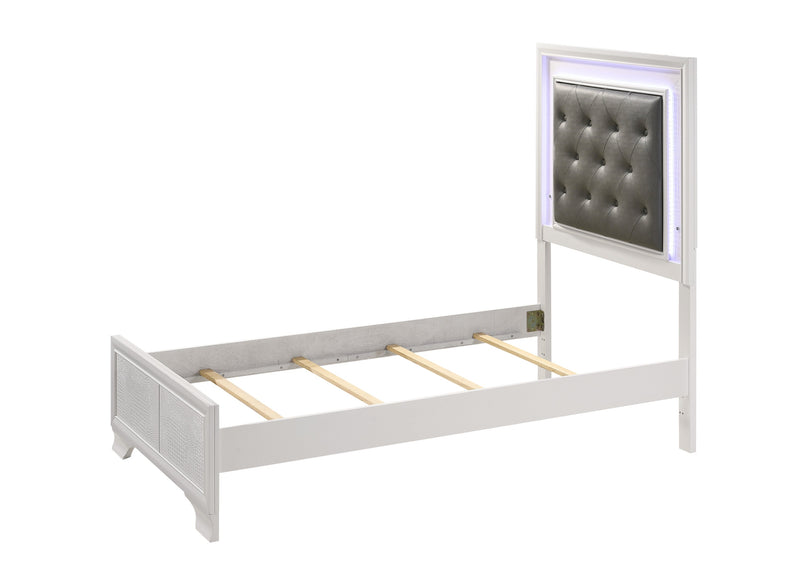 Lyssa Frost LED Upholstered Panel Youth Bedroom Set - Lara FurnitureYouth Bedroom Set