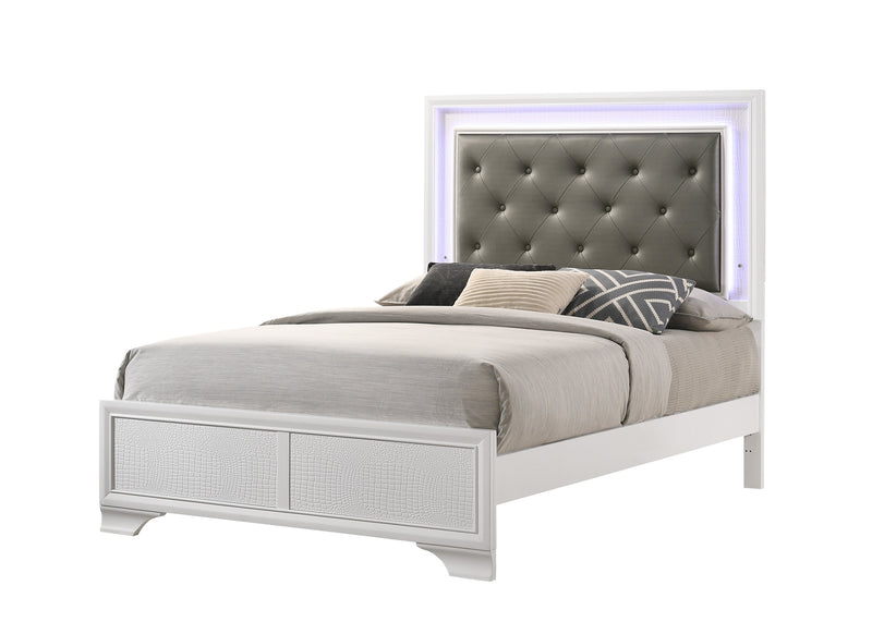 Lyssa Frost LED Upholstered Panel Youth Bedroom Set - Lara FurnitureYouth Bedroom Set