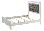 Lyssa Frost Queen LED Panel Bed - Lara FurnitureQueen Bed