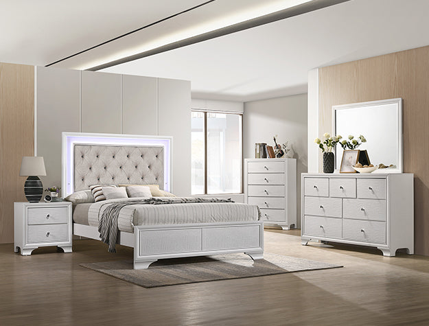Lyssa Queen Led Hb+Fb- Frost/Oat Hb - B4312-Q-HBFB