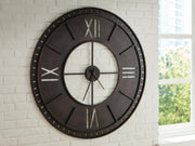 Lytle Antique Brown Wall Clock - A8010453