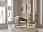Mabel Chair in Beige - 200-SIM-MAB-VELVET260-B