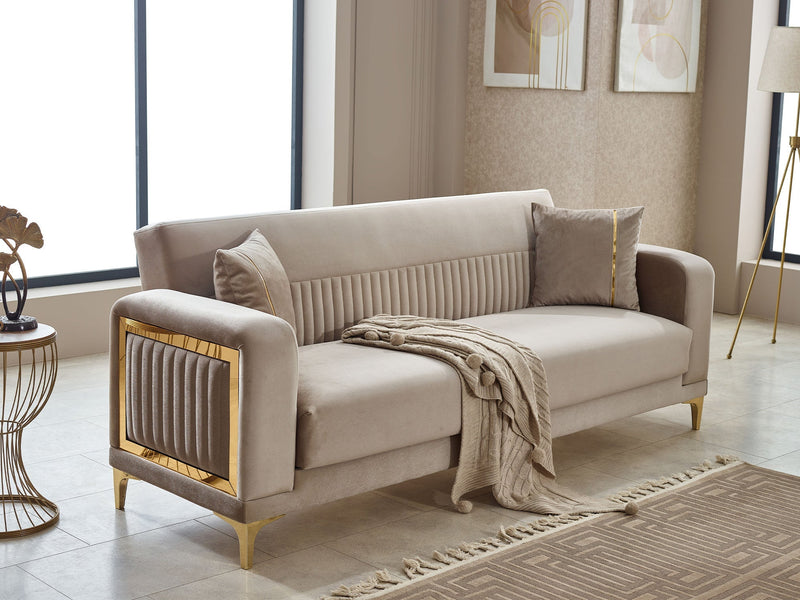 Mabel Convertible Sofa in Anthracite - 200-SIM-MAB-VELVET412-3
