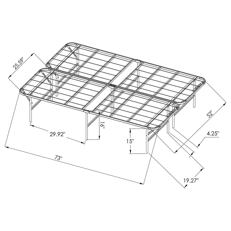 Mabel Metal Full Mattress Support Platform Bed Black - 305957F