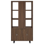 Maddox 71-inch 3-shelf Cabinet Bookcase Walnut - 801863