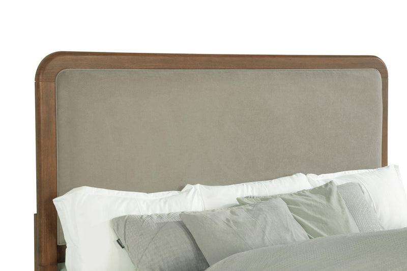 Maderia 57-inch Upholstered Queen Panel Bed Walnut - 223321Q