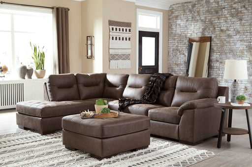 Maderla Walnut LAF Sectional - Gate FurnitureSectional