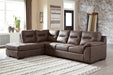 Maderla Walnut LAF Sectional - Gate FurnitureSectional