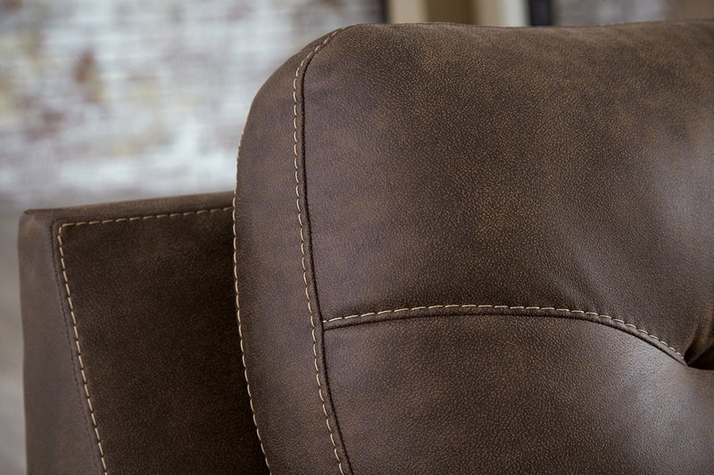 Maderla Walnut LAF Sectional - Gate FurnitureSectional