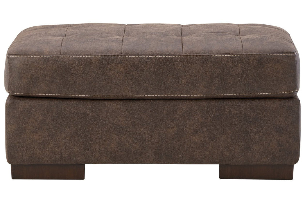 Maderla Walnut Ottoman - Gate FurnitureOttoman