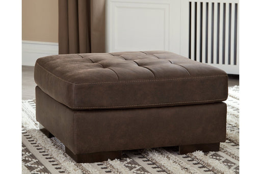 Maderla Walnut Oversized Accent Ottoman - Gate FurnitureOttoman