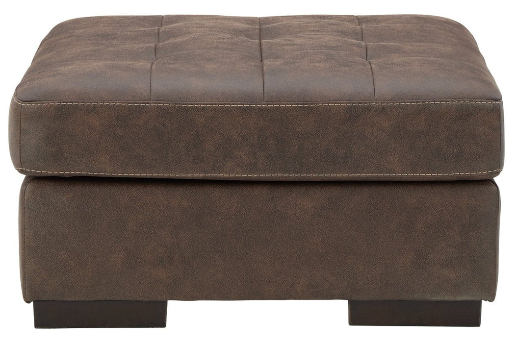 Maderla Walnut Oversized Accent Ottoman - Gate FurnitureOttoman