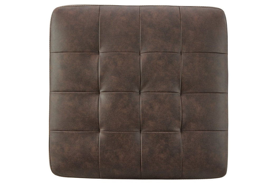 Maderla Walnut Oversized Accent Ottoman - Gate FurnitureOttoman