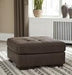 Maderla Walnut Oversized Accent Ottoman - Gate FurnitureOttoman