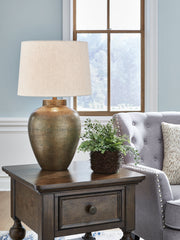 Madney Antique Gold Finish Table Lamp - L207494