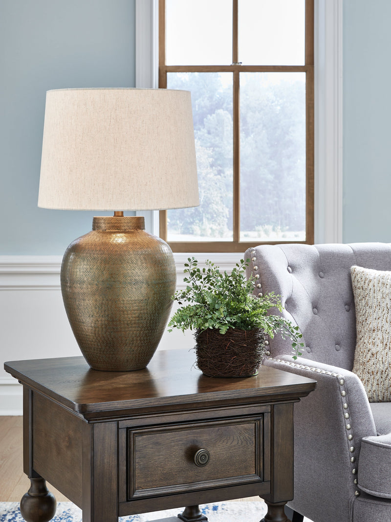 Madney Antique Gold Finish Table Lamp - L207494