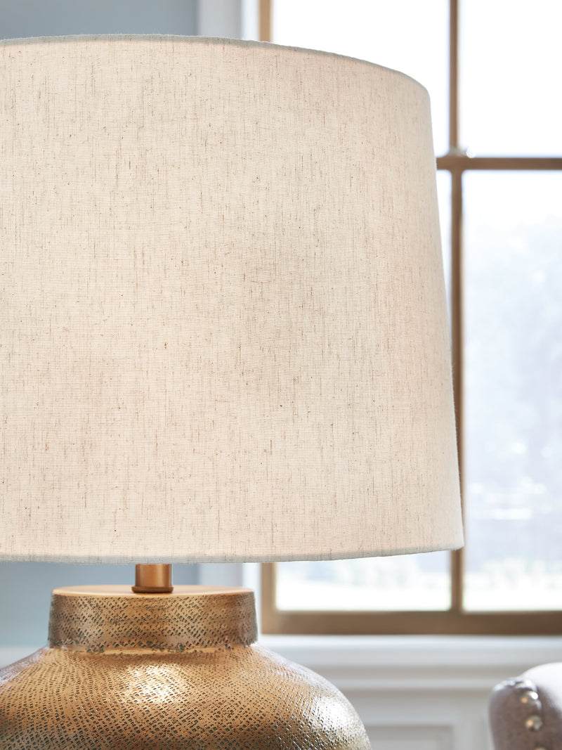 Madney Antique Gold Finish Table Lamp - L207494