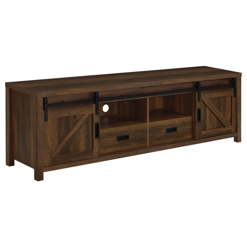 Madra 2-door Engineered Wood 79-inch TV Stand Dark Pine - 736273