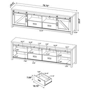 Madra 2-door Engineered Wood 79-inch TV Stand Dark Pine - 736273