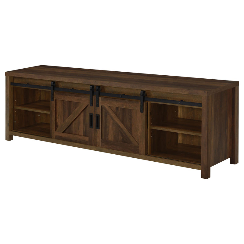 Madra 2-door Engineered Wood 79-inch TV Stand Dark Pine - 736273