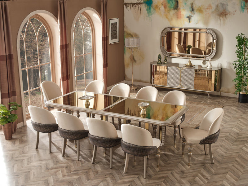 Madrid 12 Person Dining Room Set - Dining Room Sets