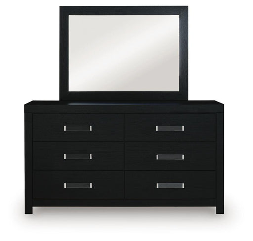 Maeling Full Upholstered Panel Bed, Dresser and Mirror - PCB1115B5