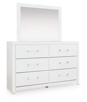 Maeling Queen Upholstered Panel Bed, Dresser, Mirror and Nightstand - PCB1119B10