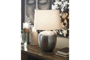 Magalie Antique Silver Finish Table Lamp - Lara FurnitureTable Lamp