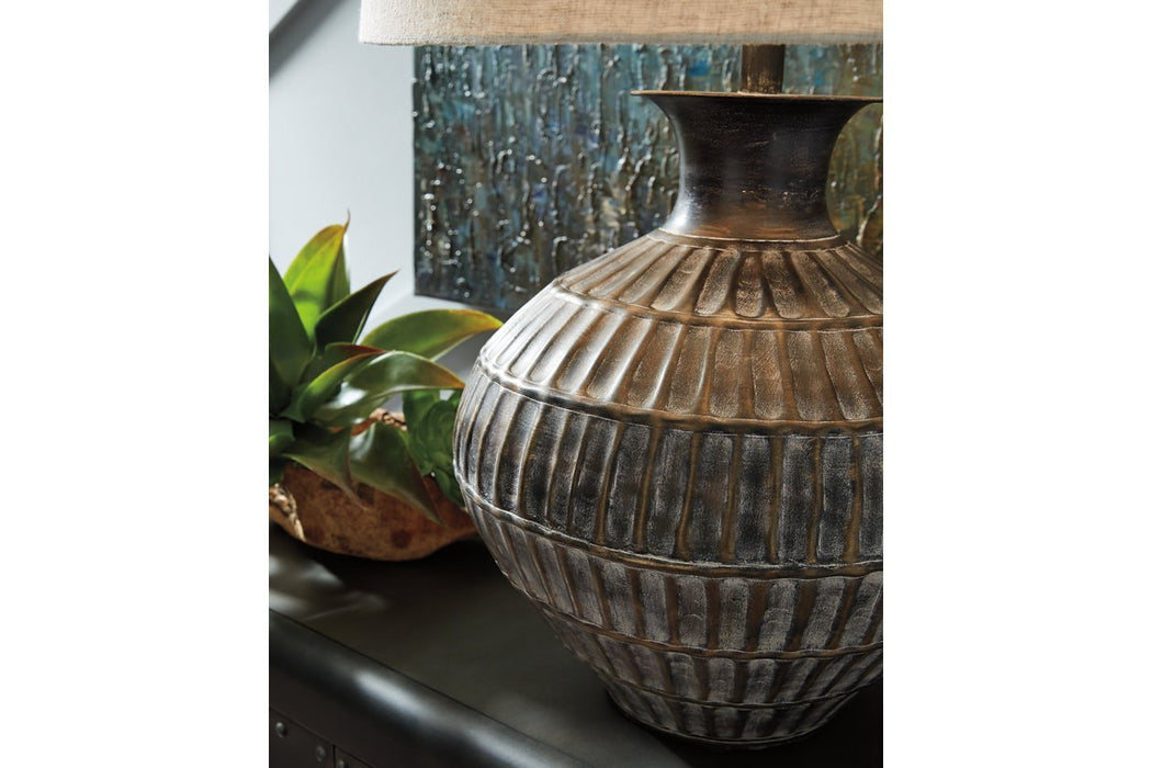 Magan Antique Bronze Finish Table Lamp - Gate FurnitureTable Lamp