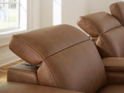 Magic Man Caramel 6-Piece Power Reclining Sectional with Console - PCU10700S14