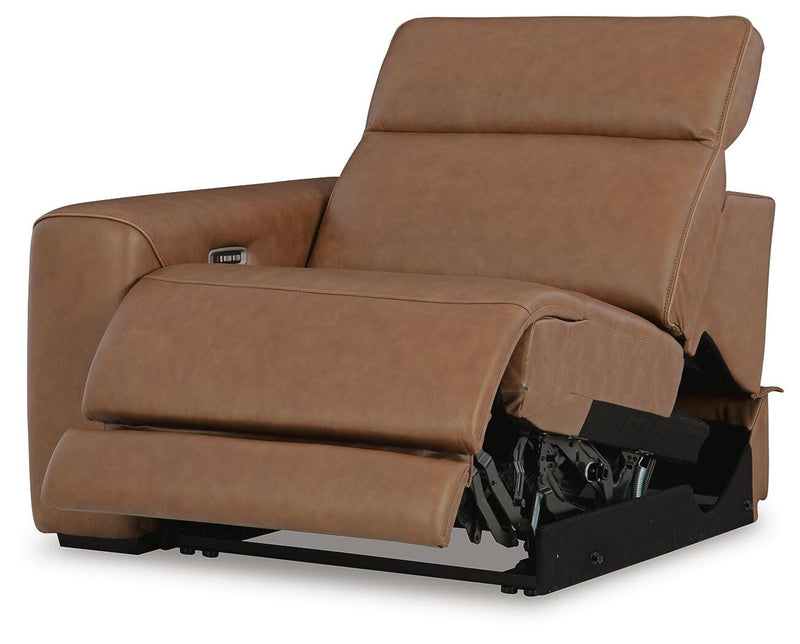 Magic Man Caramel Left-Arm Facing Power Recliner - PCU1070058